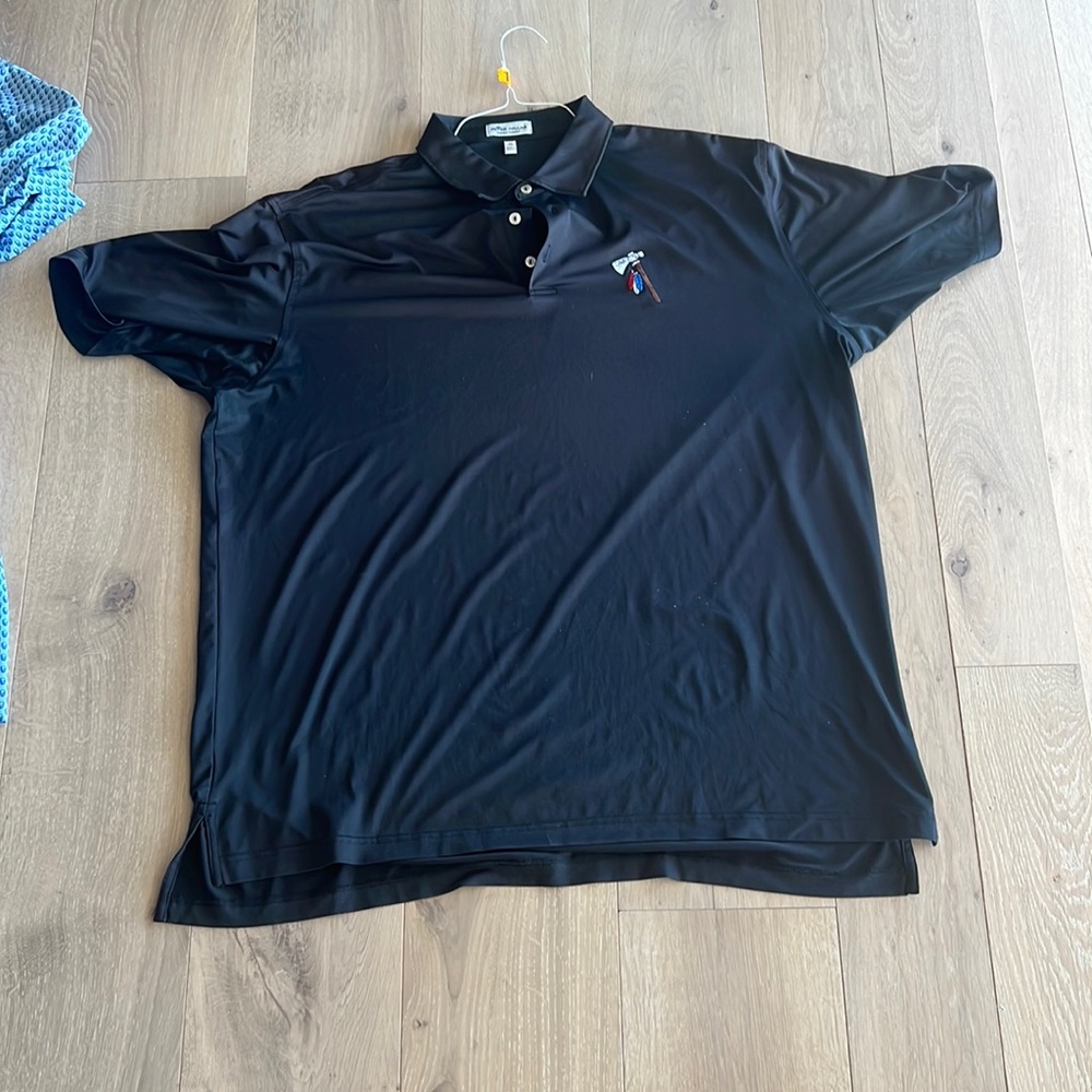 Peter Millar Golf shirt, Size Xl, color black
